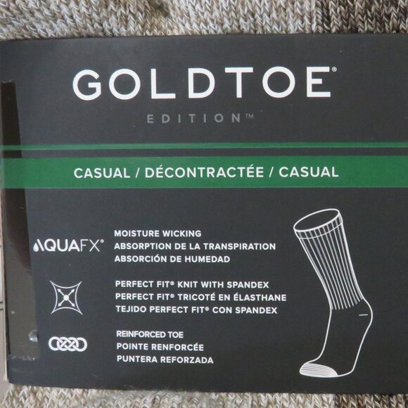 Gold Toe*Men's Crew Reinforced Toe Moisture Wicking Socks x 6 Pair~Shoe 6"-12.5" - Picture 6 of 8